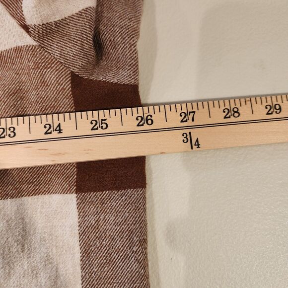 Old Navy Brown and Cream Plaid Blouse - Picture 7 of 10